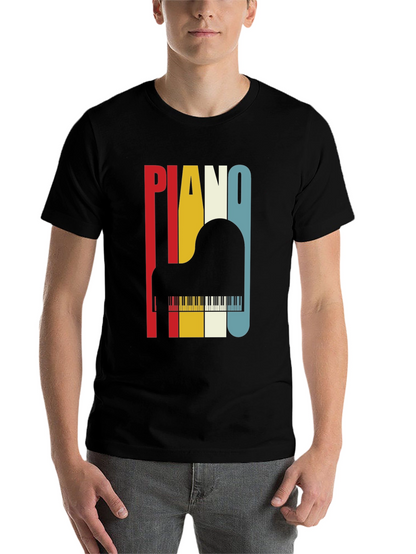 Retro Piano T-Shirt - Musical Instrument Tee
