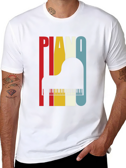 Retro Piano T-Shirt - Musical Instrument Tee