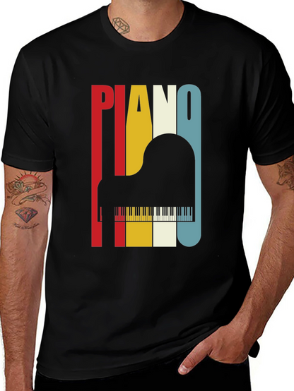 Retro Piano T-Shirt - Musical Instrument Tee