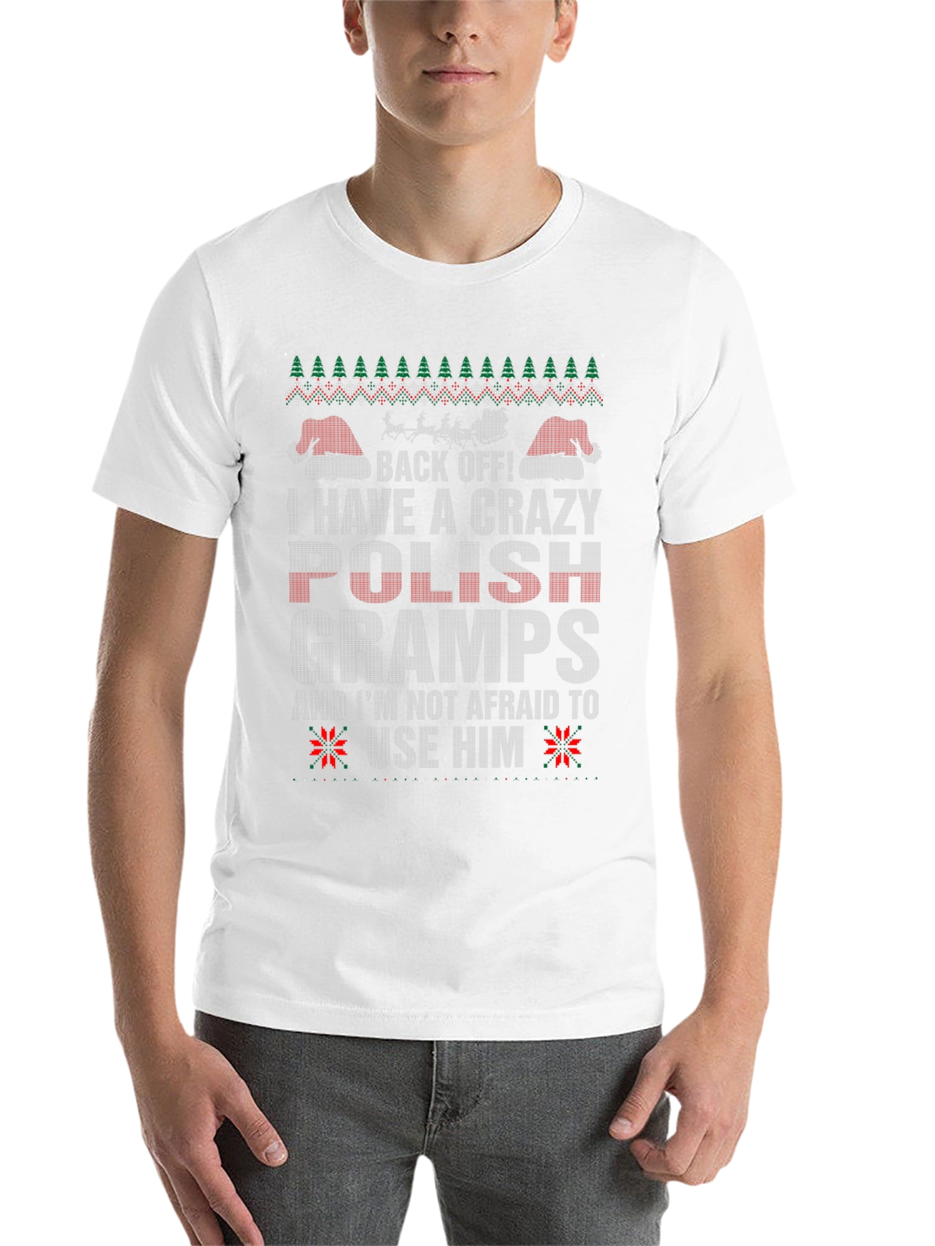 Crazy Polish Gramps Christmas T-Shirt