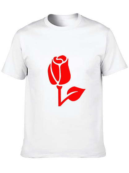 Rose Graphic Print T-Shirt - Stylish Casual Wear