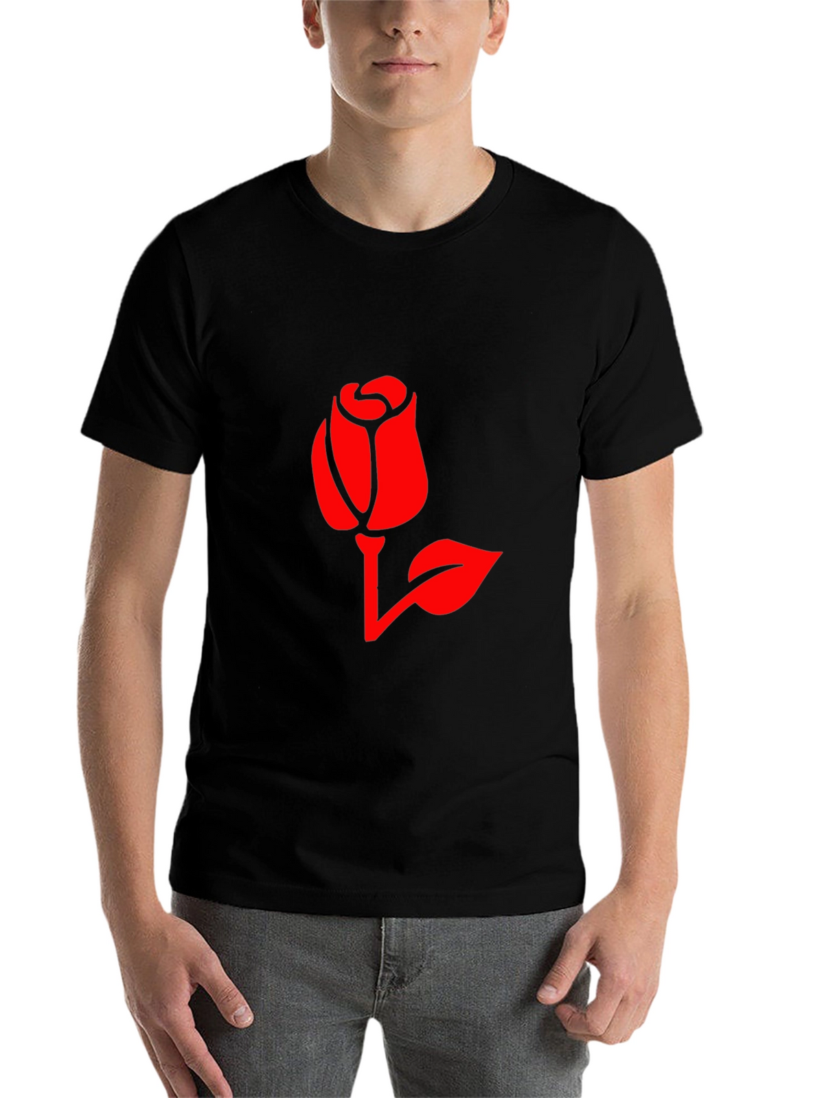 Rose Graphic Print T-Shirt - Stylish Casual Wear