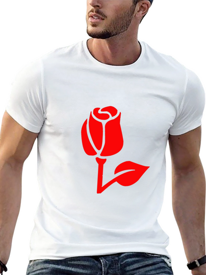 Rose Graphic Print T-Shirt - Stylish Casual Wear