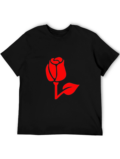 Rose Graphic Print T-Shirt - Stylish Casual Wear