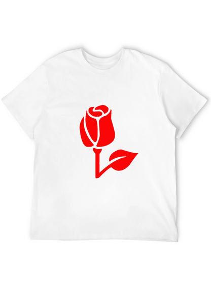 Rose Graphic Print T-Shirt - Stylish Casual Wear