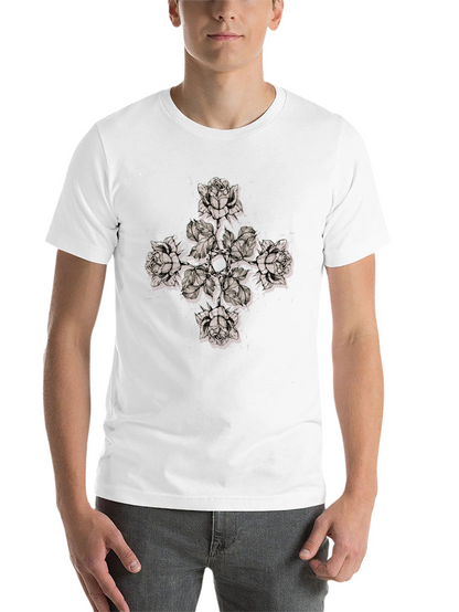 Floral Cross Graphic Print T-Shirt