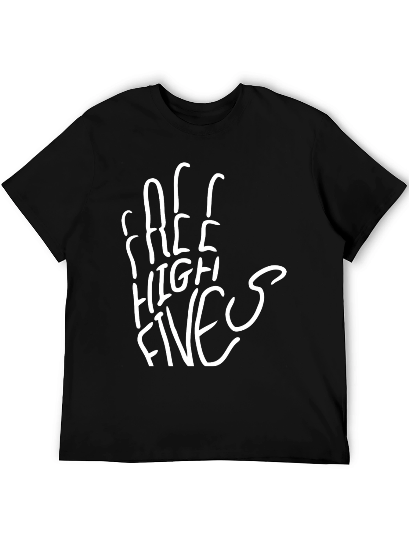 Free High Fives Black Tee - Casual Comfort