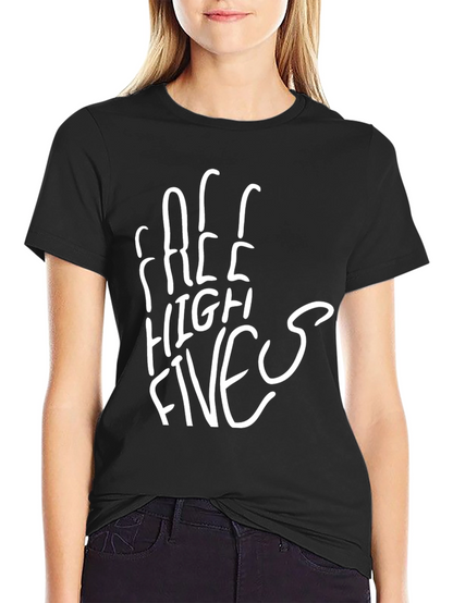 Free High Fives Black Tee - Casual Comfort