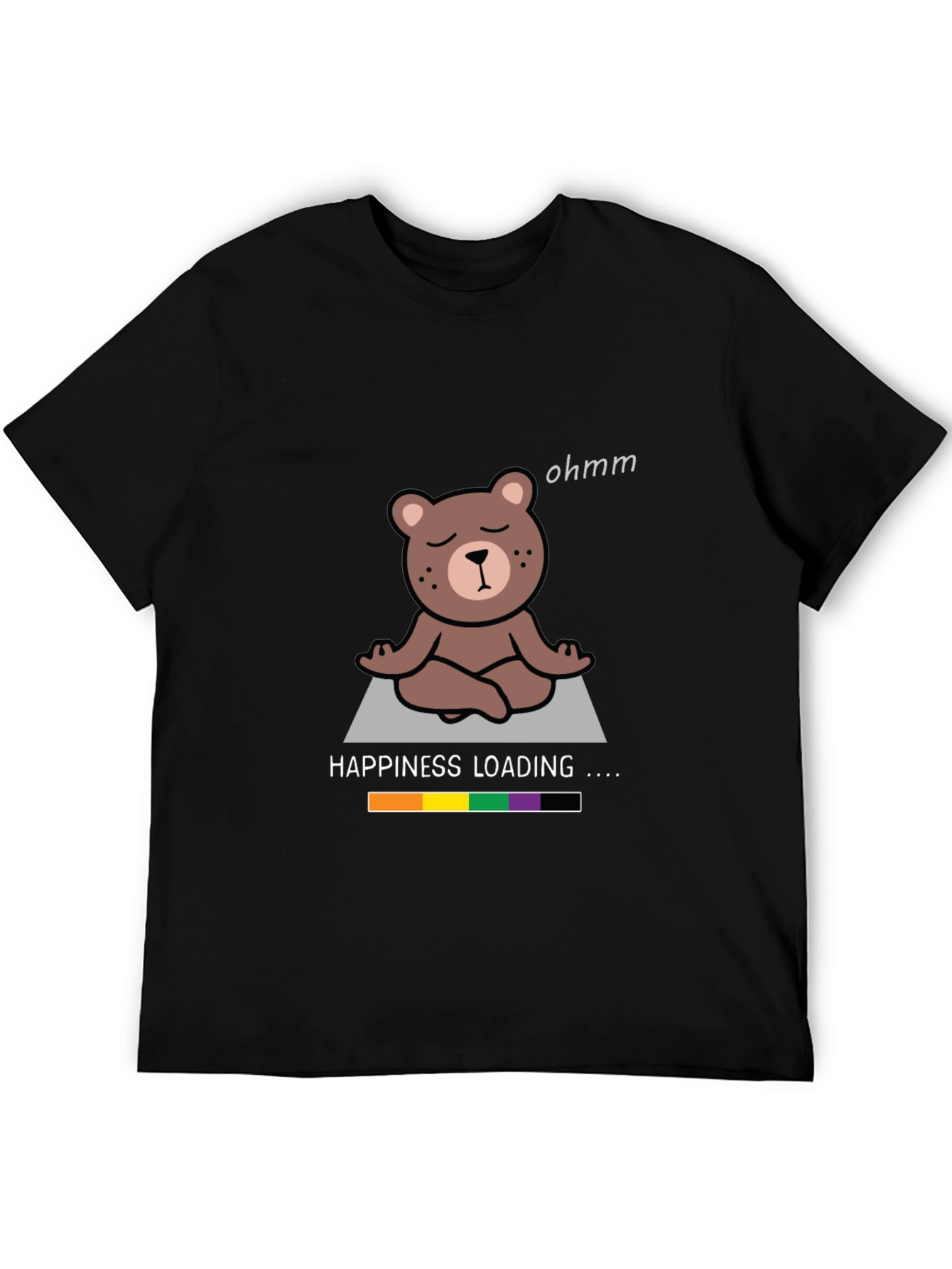 Funny Yoga Bear Happiness Loading T-Shirt