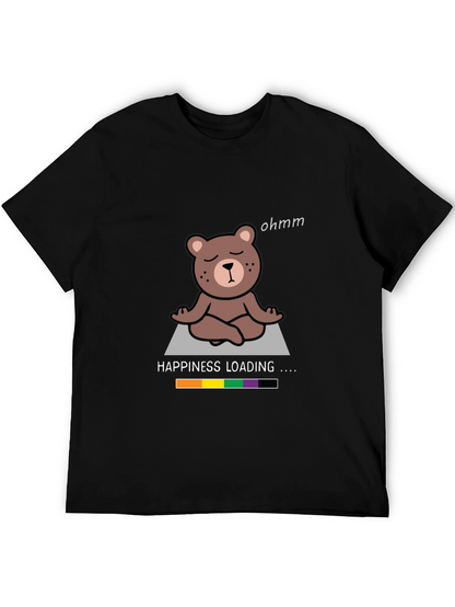 Funny Yoga Bear Happiness Loading T-Shirt