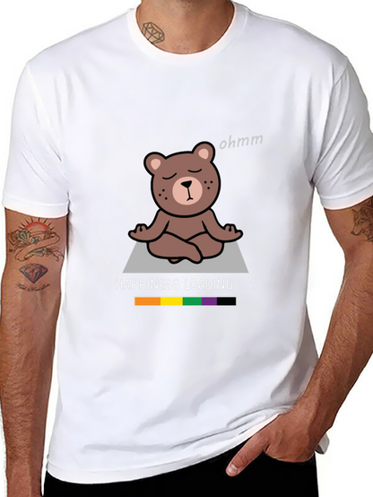 Funny Yoga Bear Happiness Loading T-Shirt