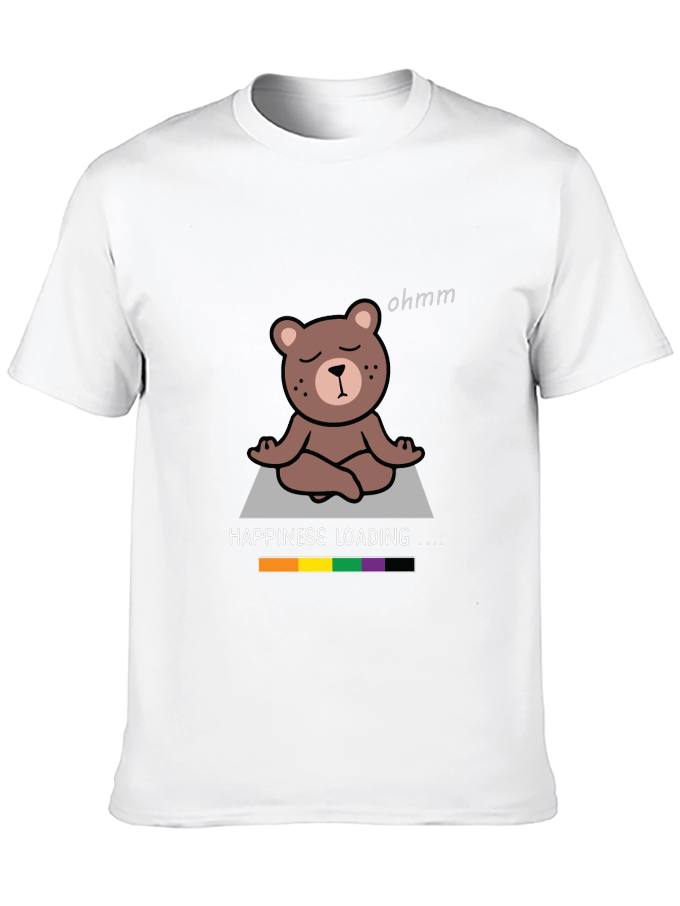 Funny Yoga Bear Happiness Loading T-Shirt