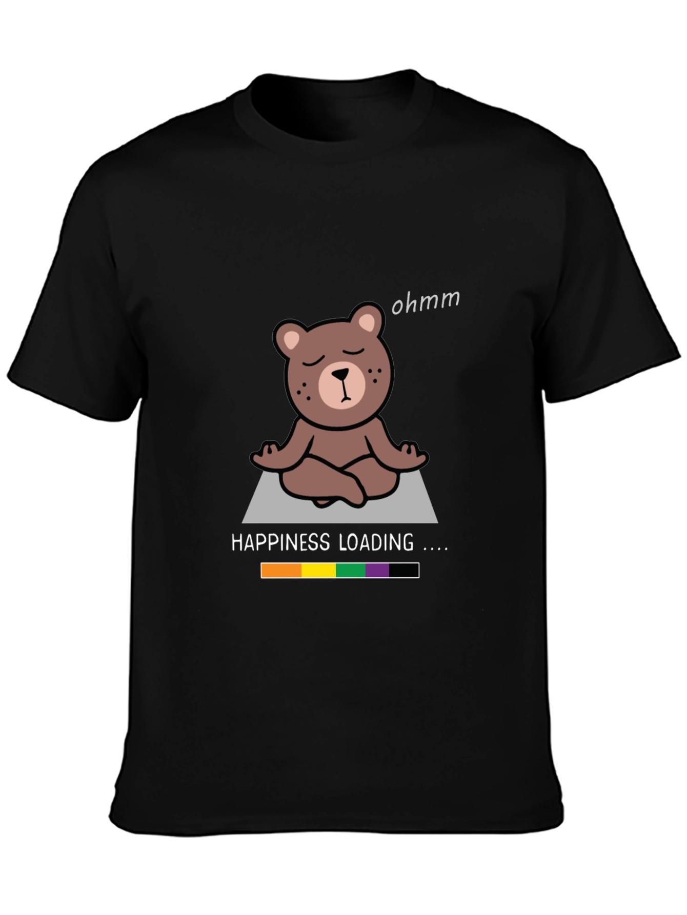 Funny Yoga Bear Happiness Loading T-Shirt