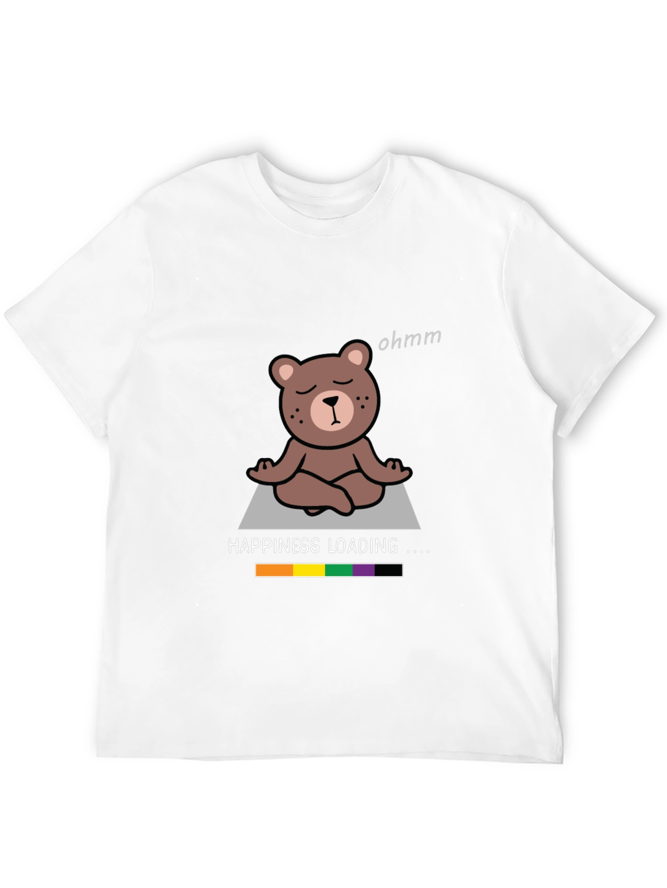 Funny Yoga Bear Happiness Loading T-Shirt