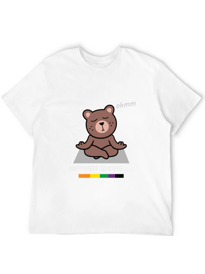 Funny Yoga Bear Happiness Loading T-Shirt