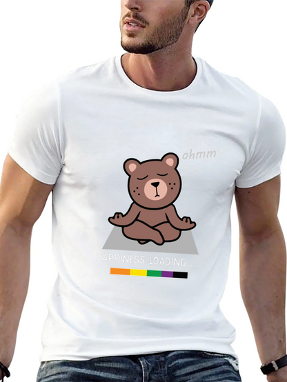 Funny Yoga Bear Happiness Loading T-Shirt