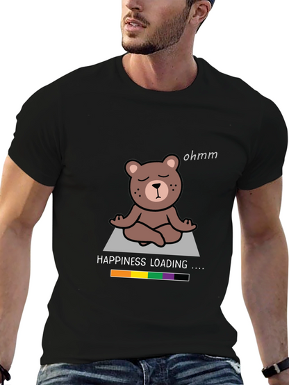 Funny Yoga Bear Happiness Loading T-Shirt