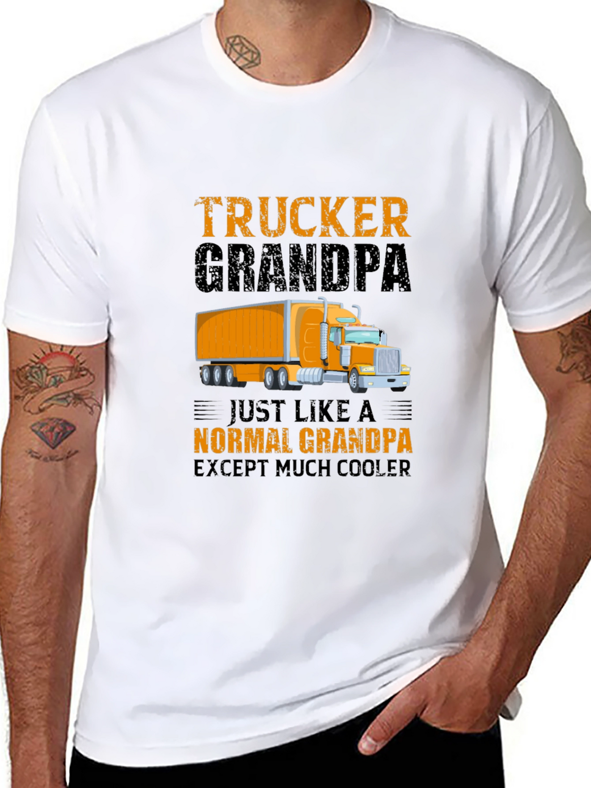 Trucker Grandpa T-Shirt - Cool Grandpa Gift