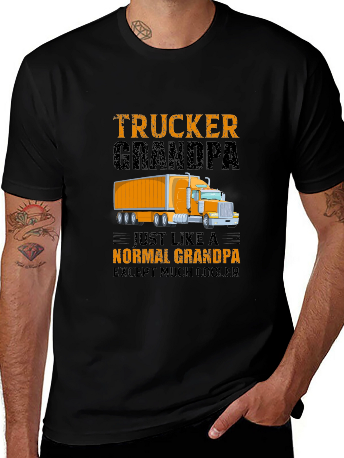 Trucker Grandpa T-Shirt - Cool Grandpa Gift