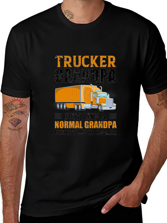 Trucker Grandpa T-Shirt - Cool Grandpa Gift