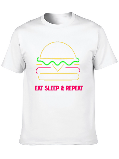 Eat Sleep Repeat Burger Graphic Tee