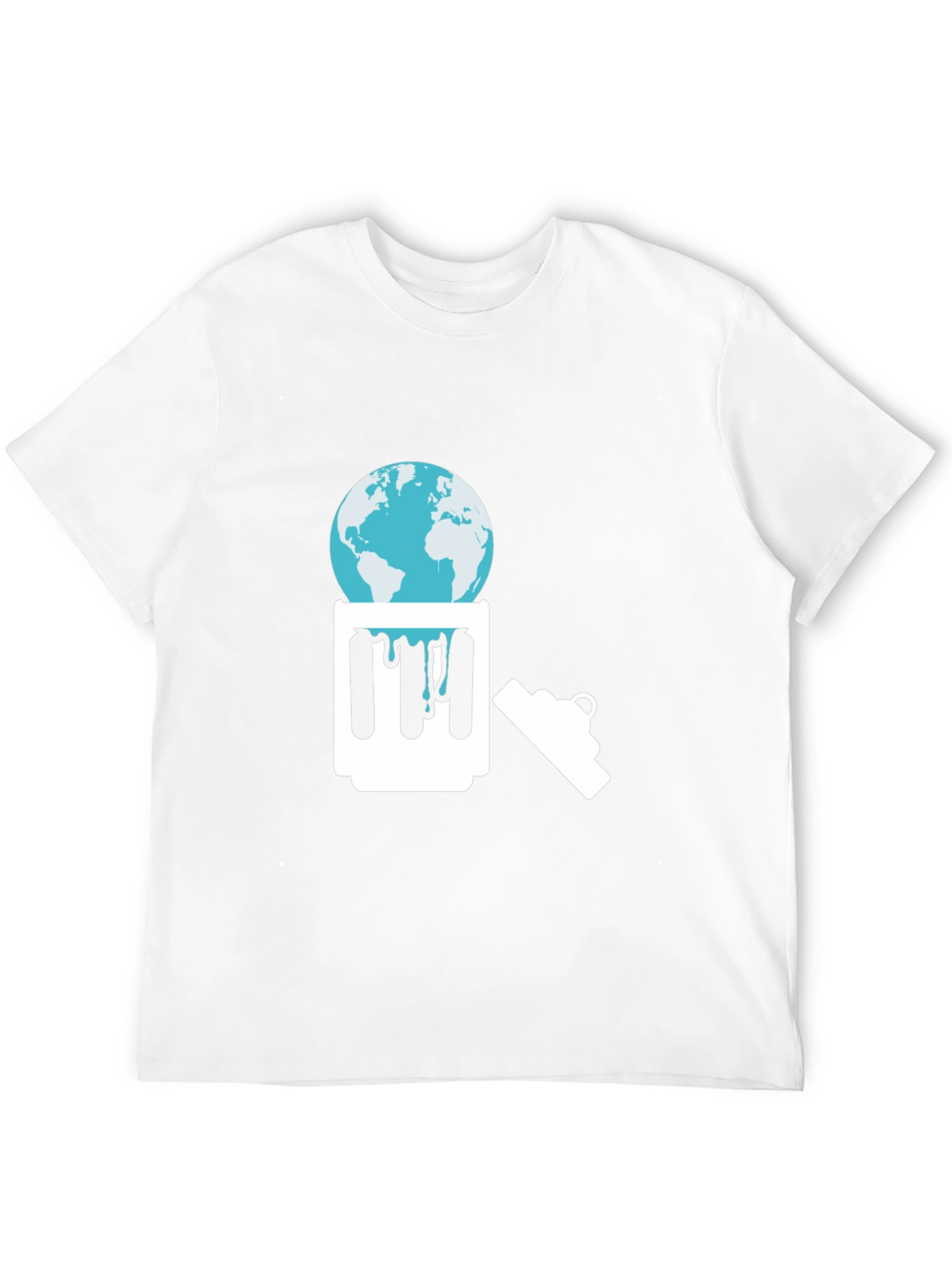 Eco-Awareness Graphic Tee - Earth in Trash