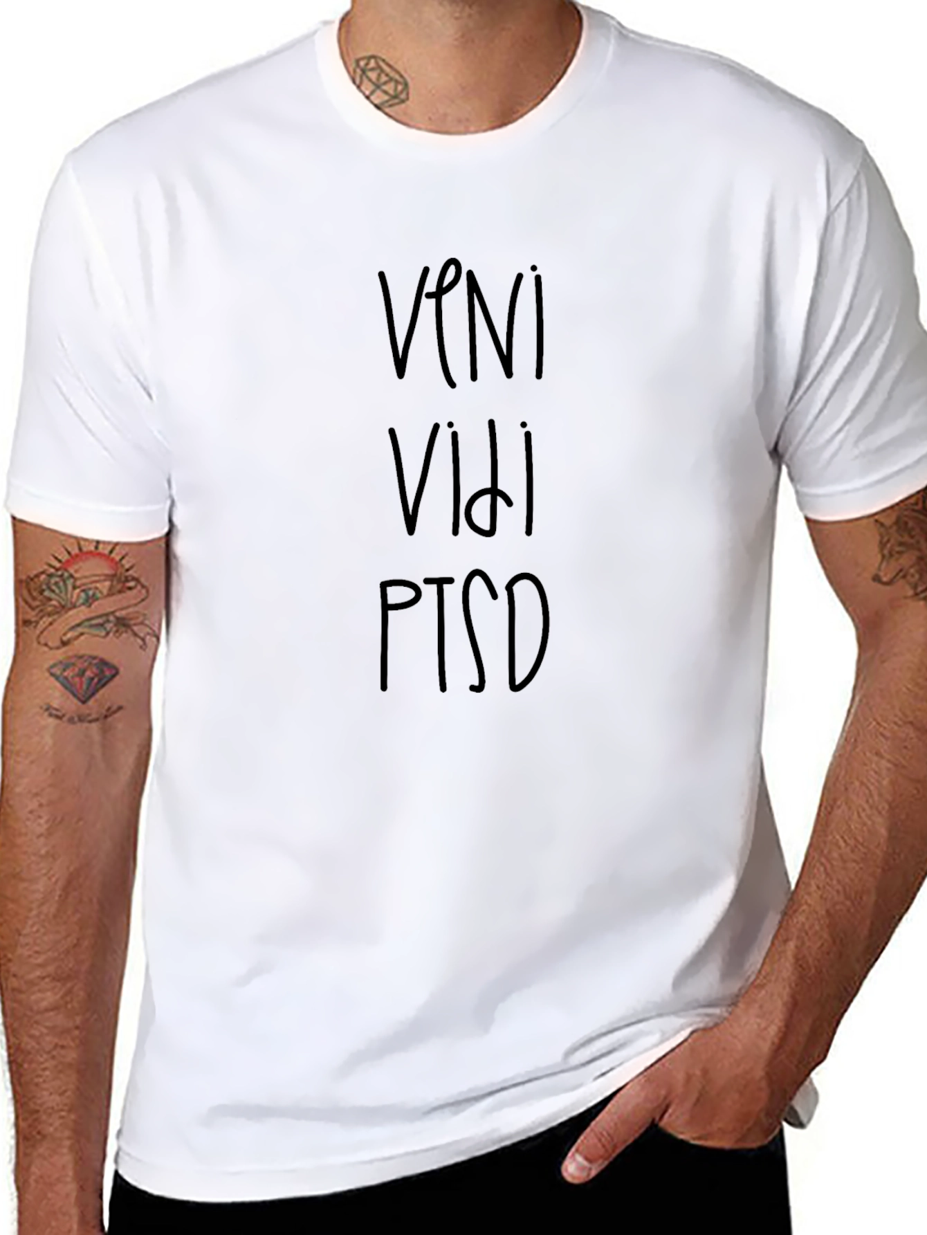 Veni Vidi PTSD T-Shirt - Black Graphic Tee