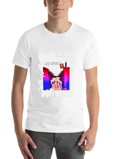 Sad World Graphic Print Black T-Shirt