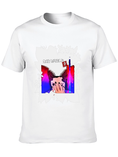 Sad World Graphic Print Black T-Shirt