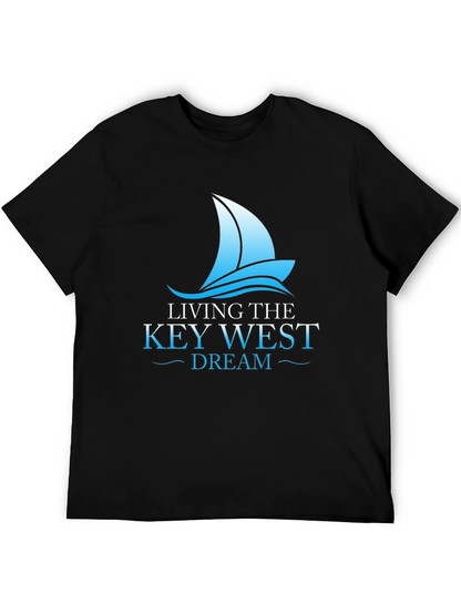 Living the Key West Dream T-Shirt - Sailboat Graphic