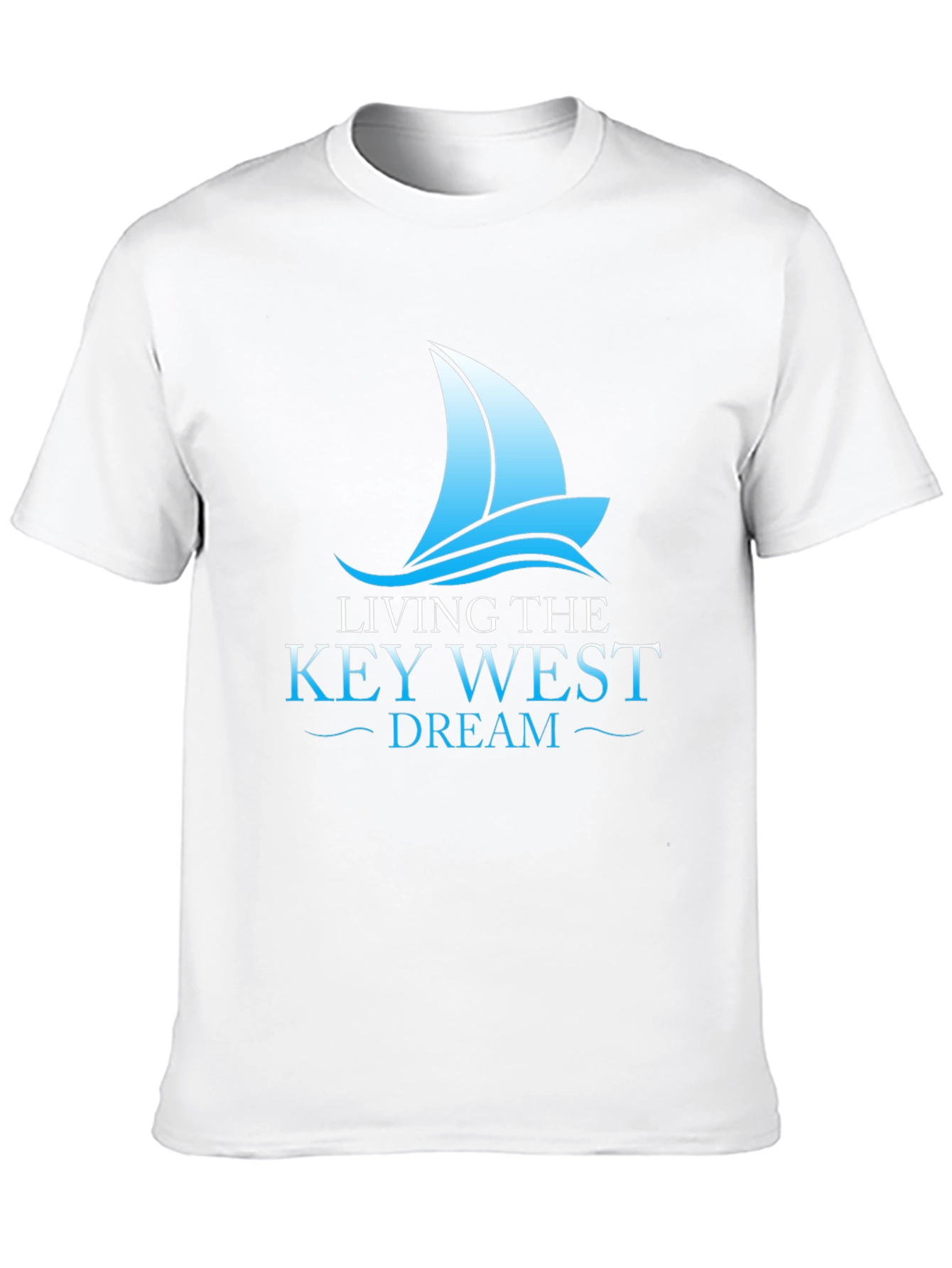 Living the Key West Dream T-Shirt - Sailboat Graphic