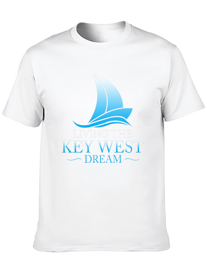 Living the Key West Dream T-Shirt - Sailboat Graphic
