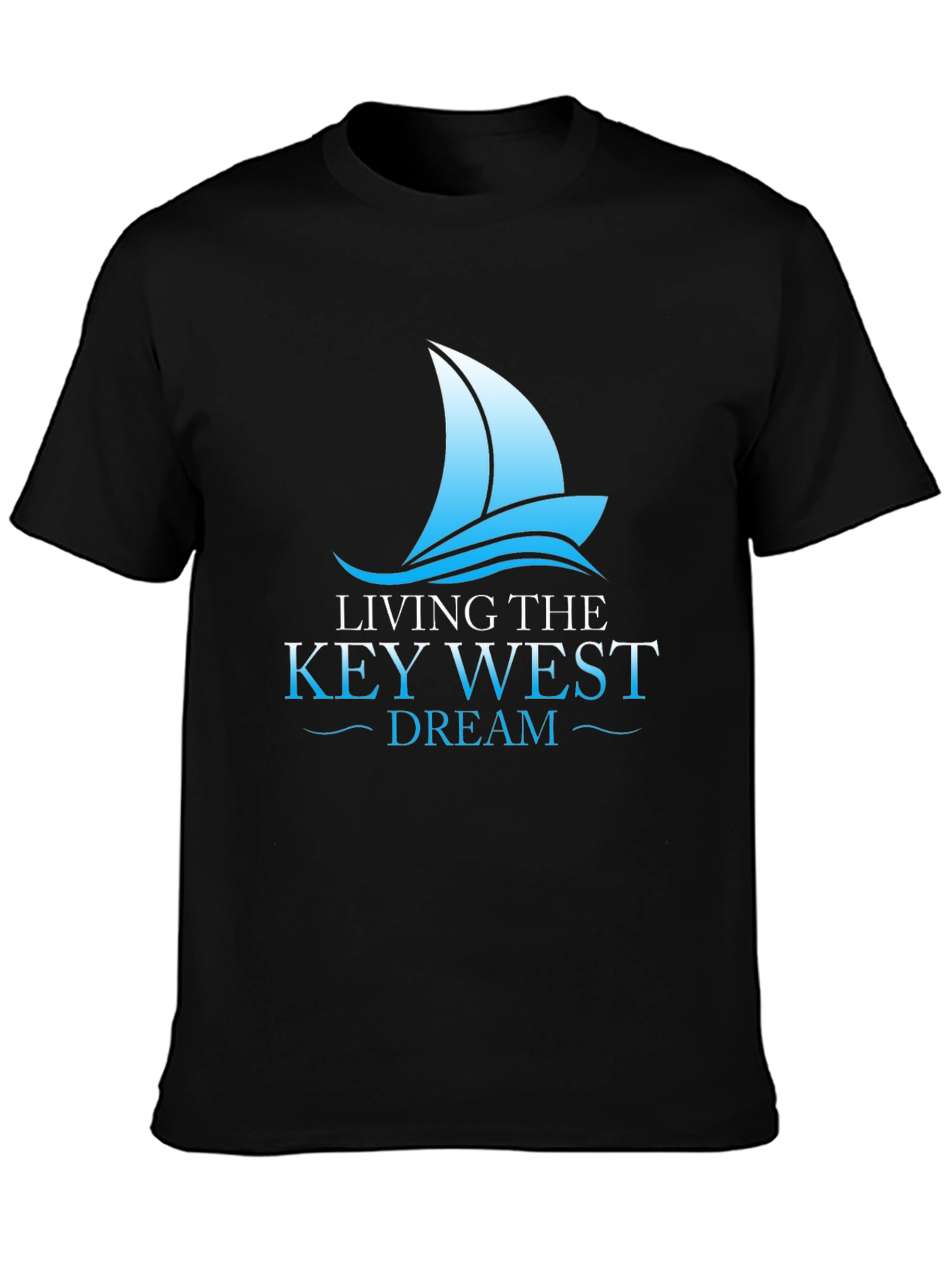 Living the Key West Dream T-Shirt - Sailboat Graphic