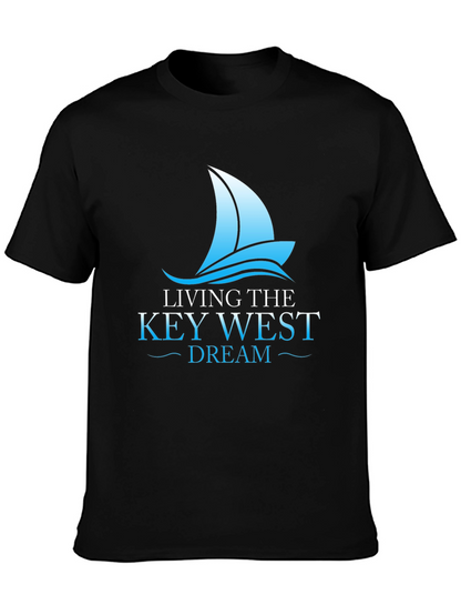 Living the Key West Dream T-Shirt - Sailboat Graphic