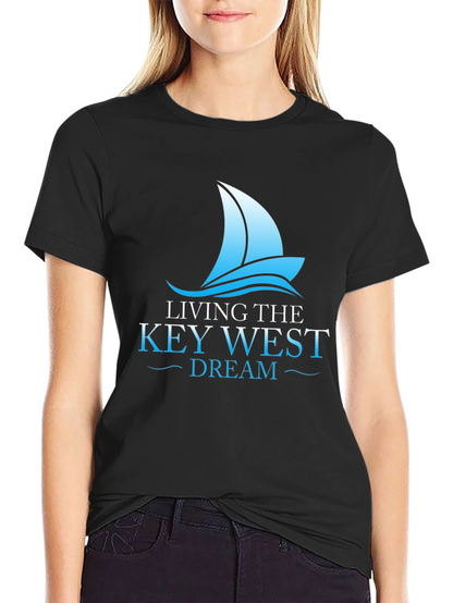 Living the Key West Dream T-Shirt - Sailboat Graphic
