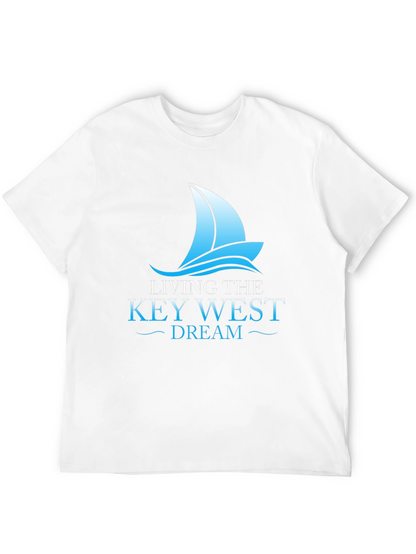 Living the Key West Dream T-Shirt - Sailboat Graphic