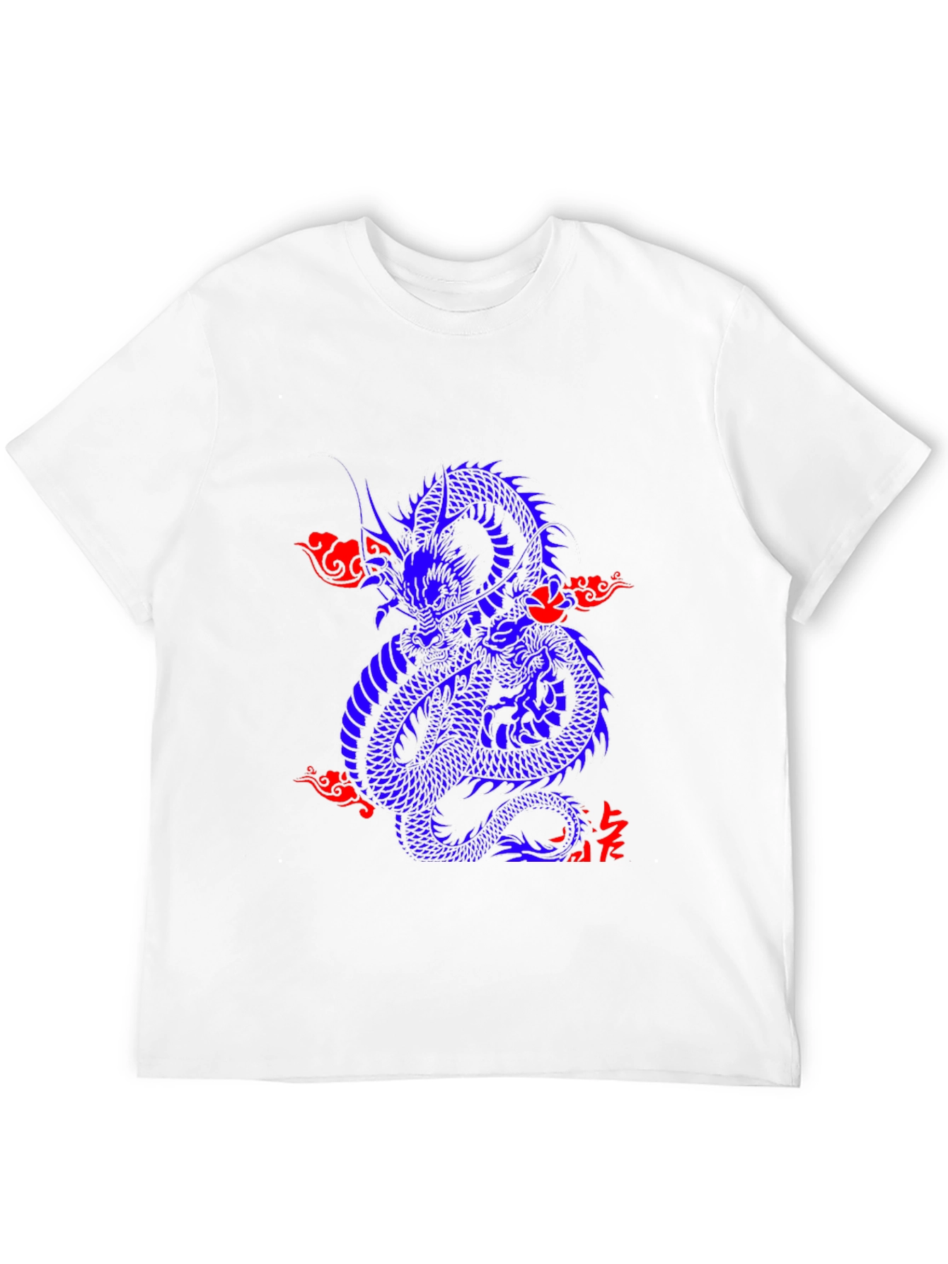 Blue Dragon Graphic Print T-Shirt