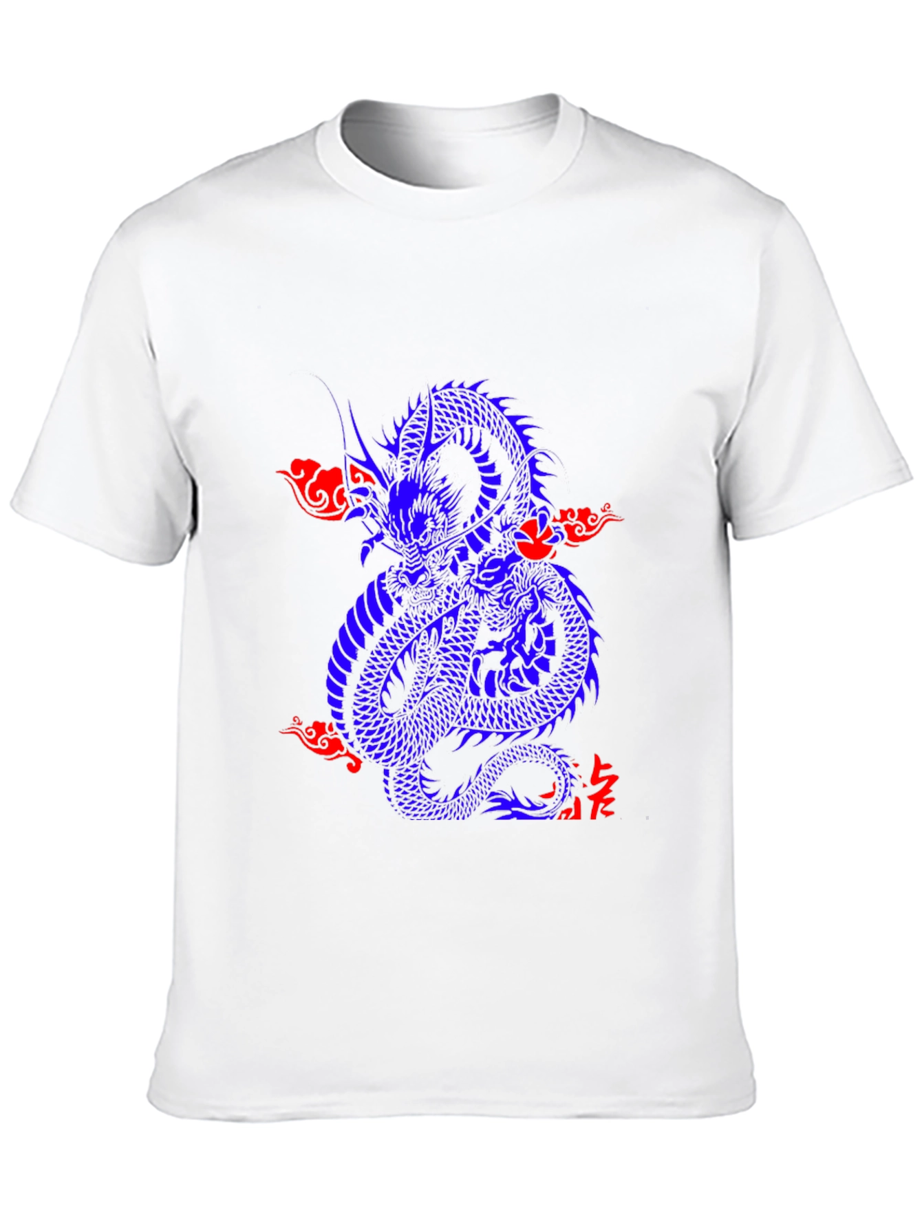 Blue Dragon Graphic Print T-Shirt