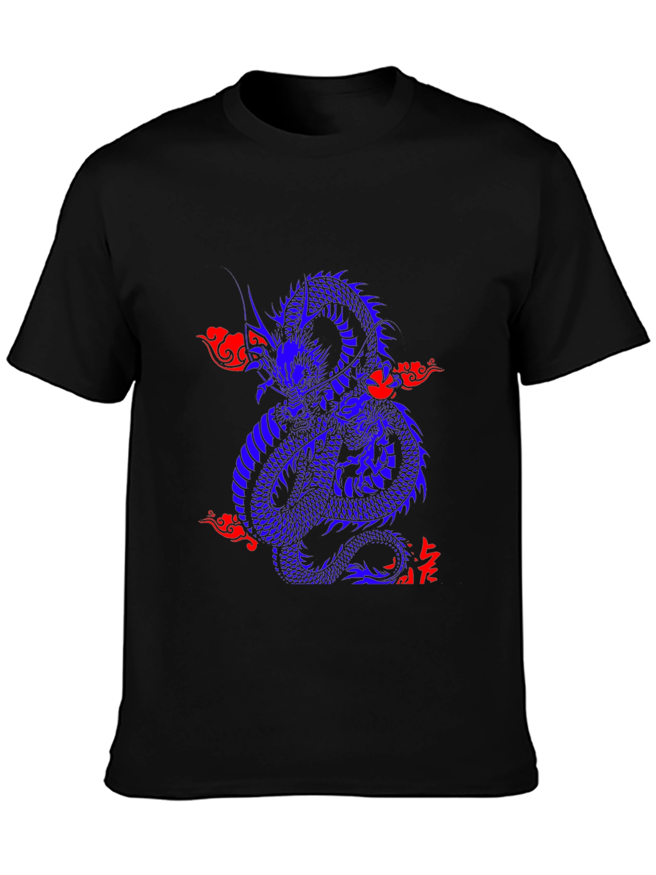 Blue Dragon Graphic Print T-Shirt