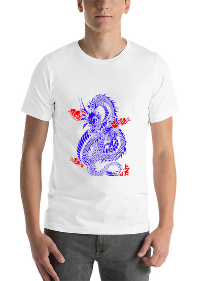 Blue Dragon Graphic Print T-Shirt