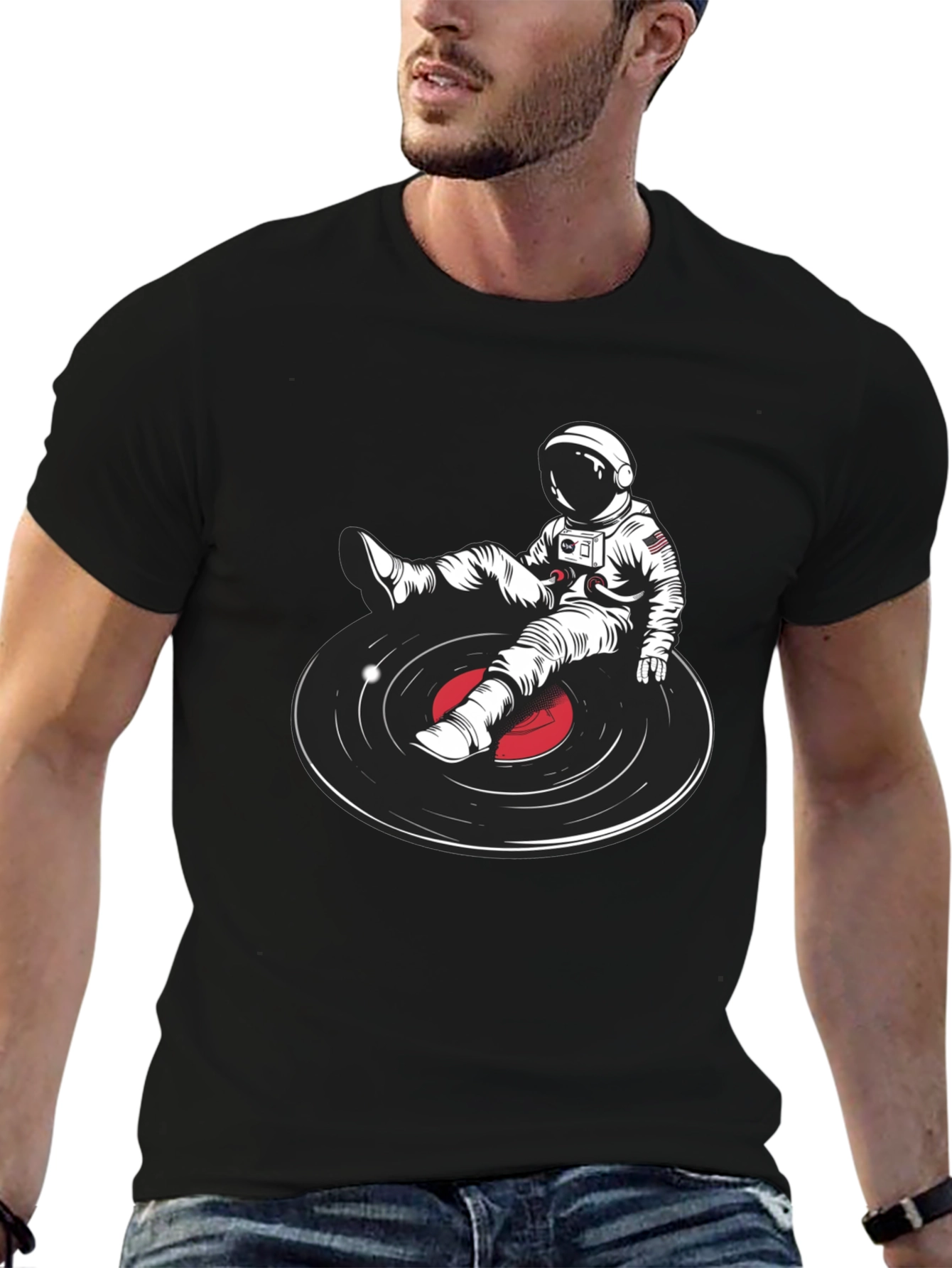 Astronaut DJ Graphic T-Shirt - Unique Music Lover Tee
