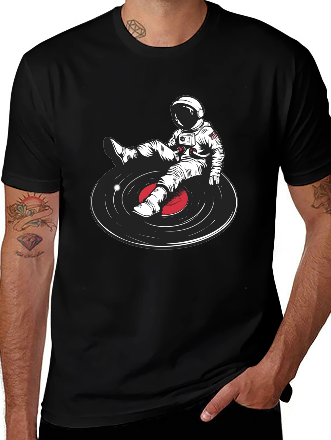 Astronaut DJ Graphic T-Shirt - Unique Music Lover Tee