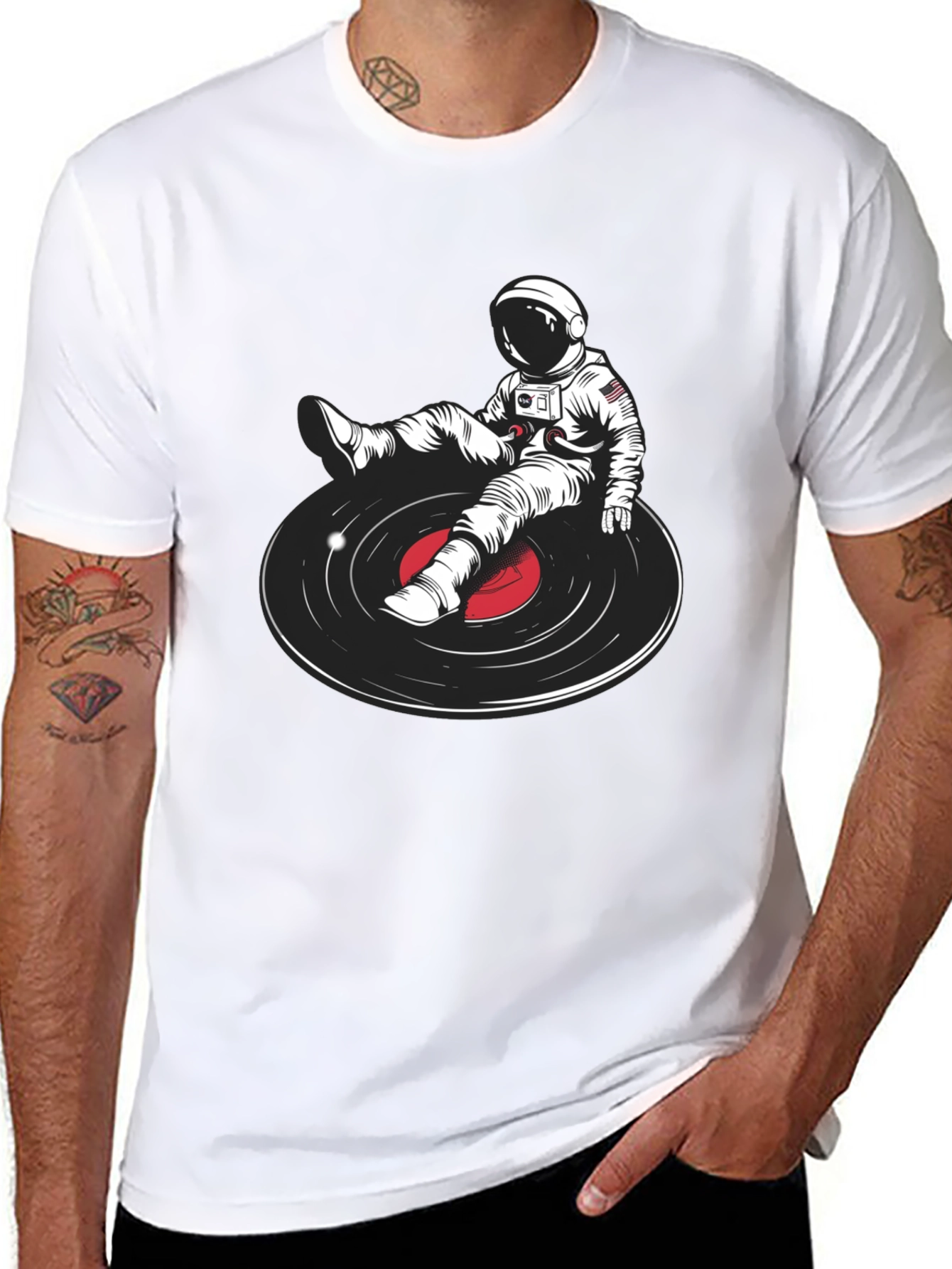 Astronaut DJ Graphic T-Shirt - Unique Music Lover Tee