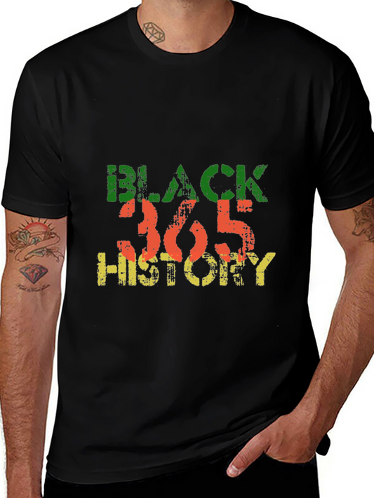 Black History T-Shirt - Green Red & Yellow Design