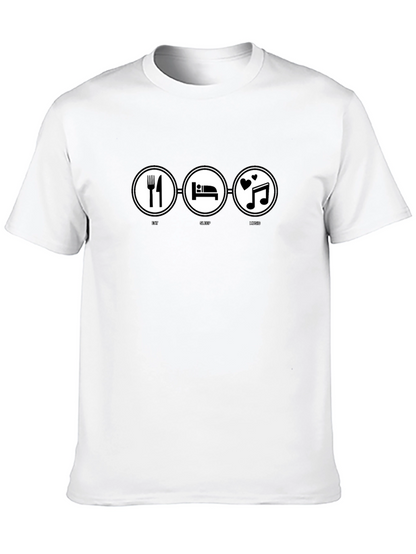 Eat Sleep Music T-Shirt - Black Graphic Tee