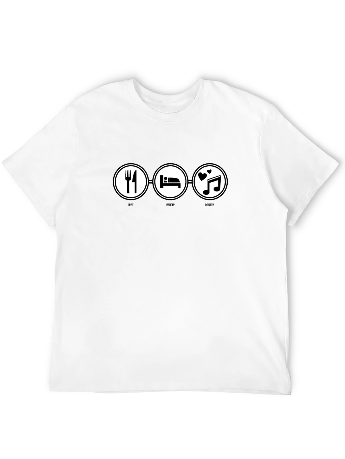 Eat Sleep Music T-Shirt - Black Graphic Tee