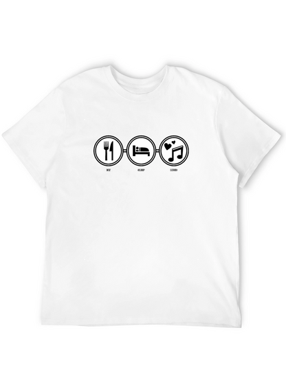 Eat Sleep Music T-Shirt - Black Graphic Tee
