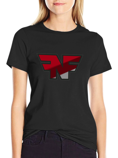 NF Logo Graphic T-Shirt - Black Cotton Blend