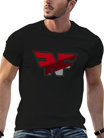 NF Logo Graphic T-Shirt - Black Cotton Blend