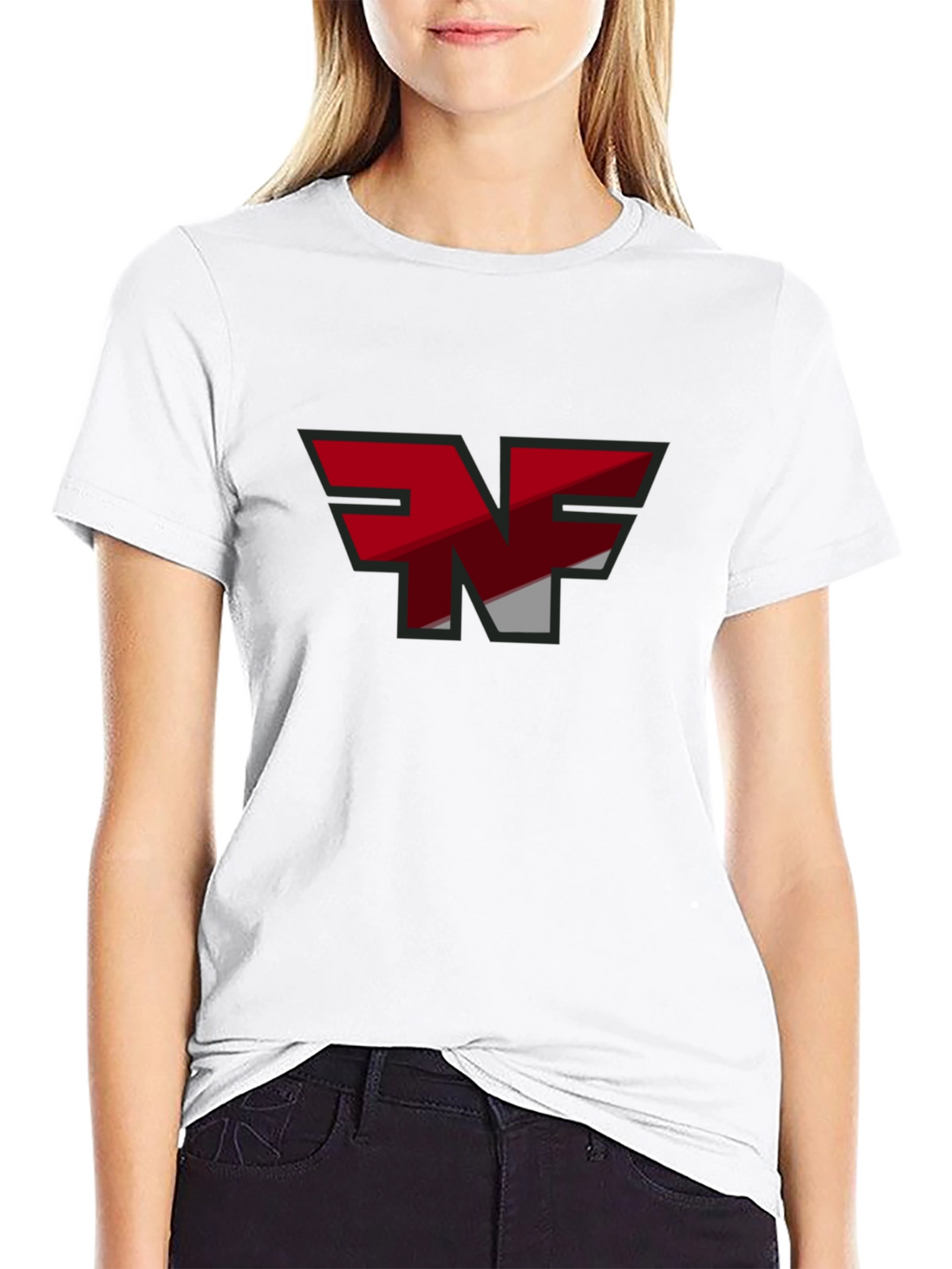 NF Logo Graphic T-Shirt - Black Cotton Blend